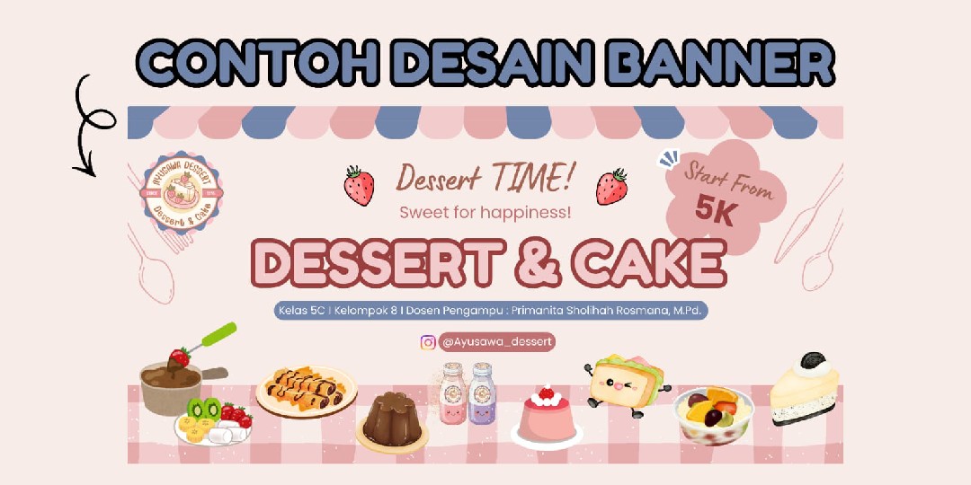 Pembuatan desain banner dan menu untuk keperluan promosi usaha.