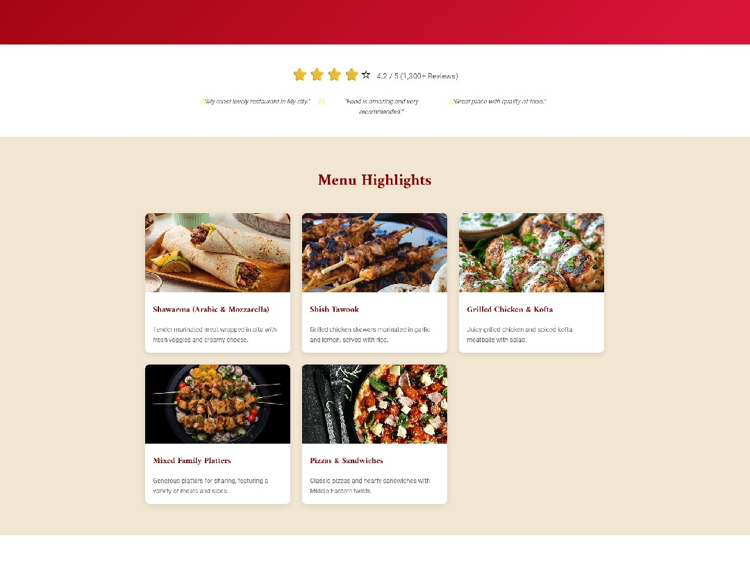 Restaurant Website Design
