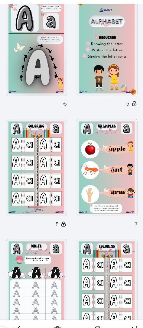 كتاب تعليمي للاطفال باللغة الإنجليزية احترافى يتميز بجميع انواع الانشطة واللعب والتلوين💗