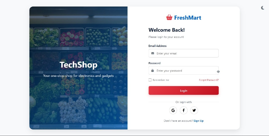 صفحة تسجيل دخول