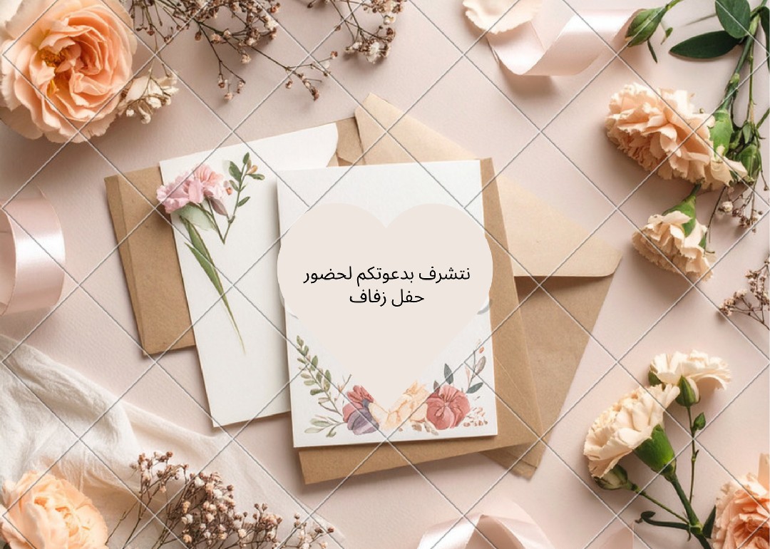 تصميم دعوة زفاف