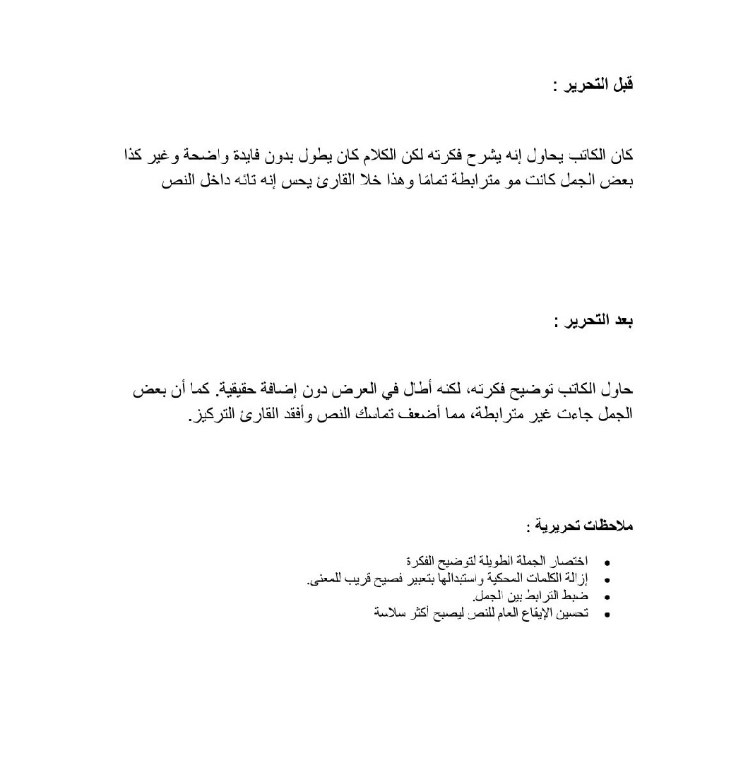 نموذج للتحرير