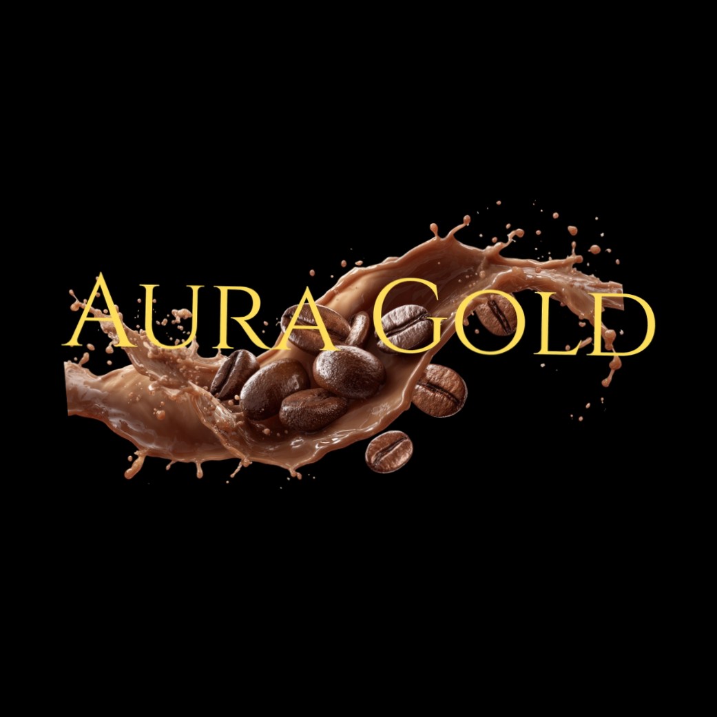 تصميم صور لمقهي  AURA GOLD