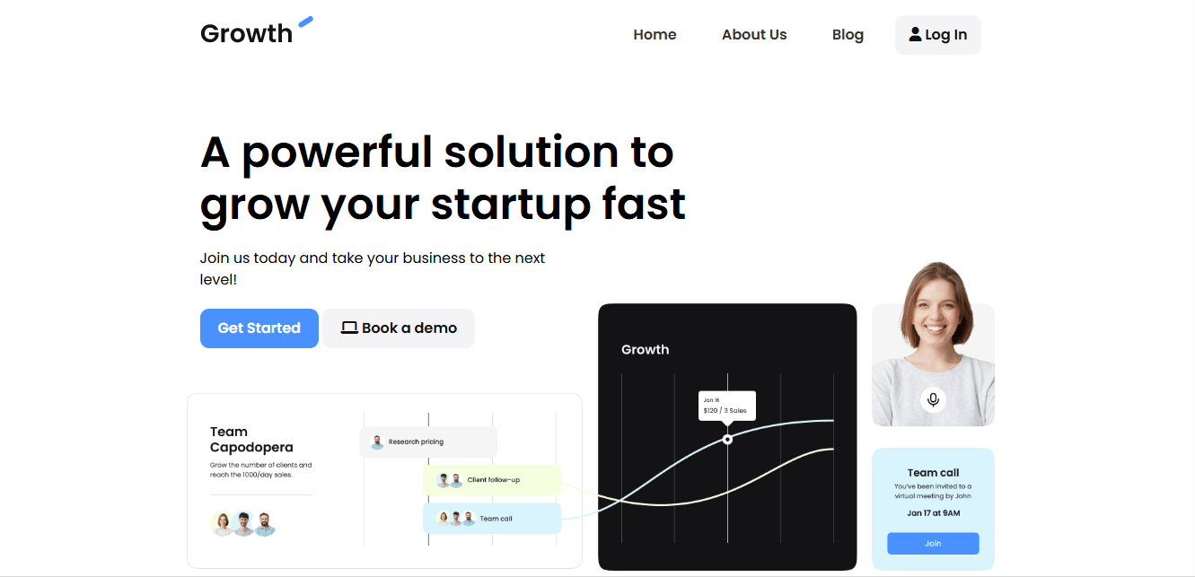 انشاء صفحة هبوط landing page using HTML , CSS , JS ,BootStrap