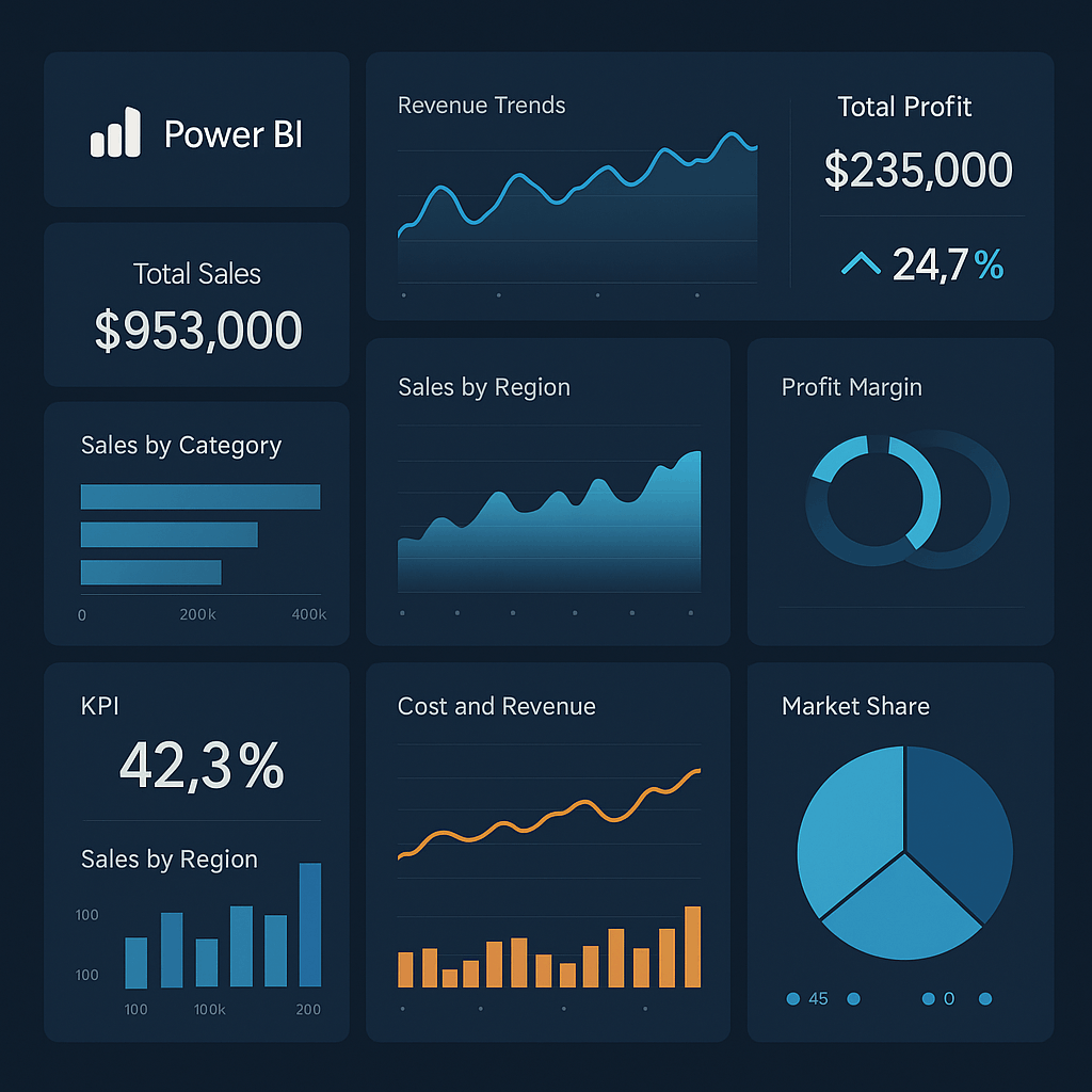 تحليل البيانات وإنشاء تقارير احترافية باستخدام Excel وPower BI