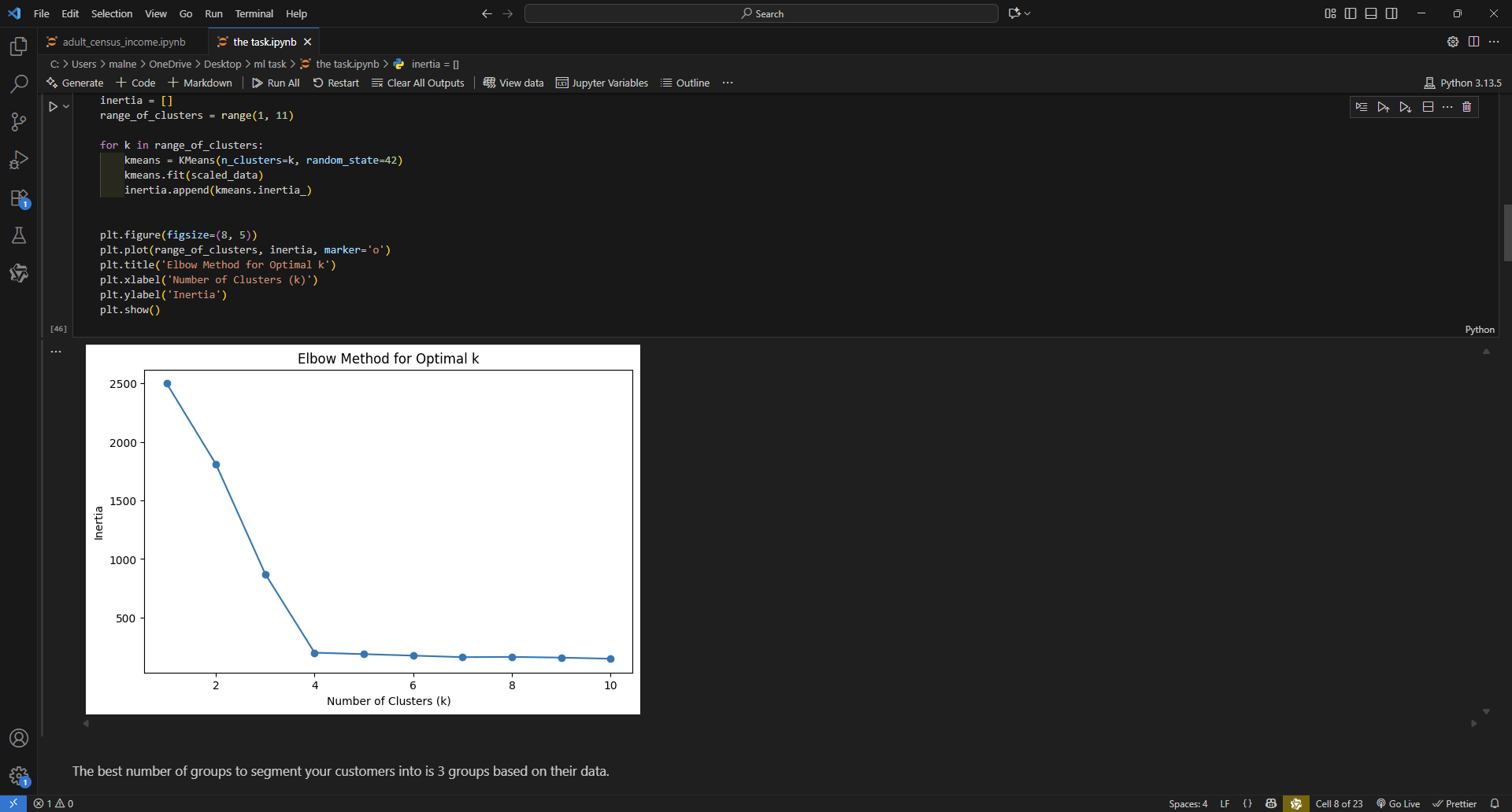تحليل بيانات وبناء Machine Learning Pipelines احترافية (EDA + Clustering + Classification)