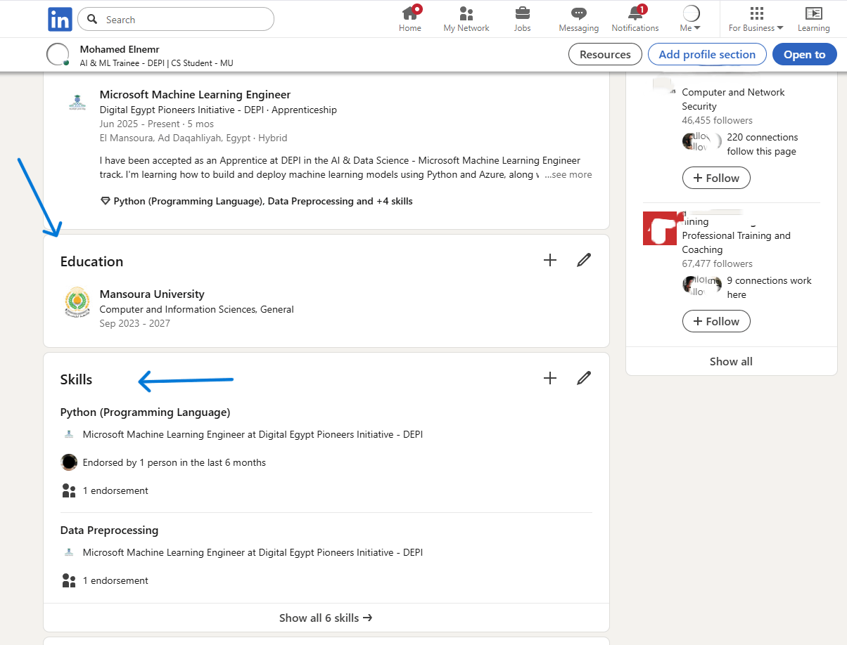 تصميم سيرة ذاتية متوافقة مع ATS وتحسين بروفايل LinkedIn