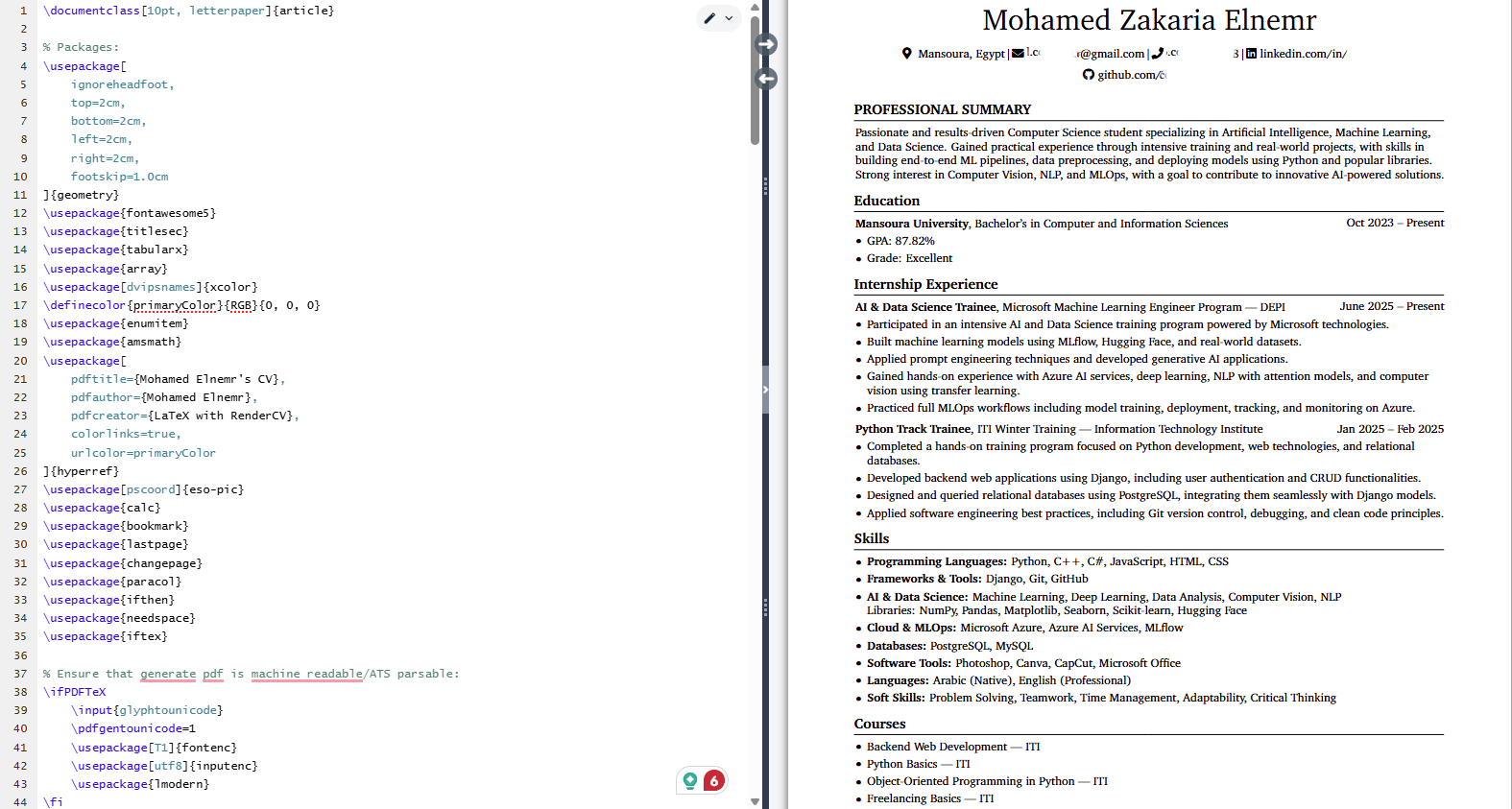 تصميم سيرة ذاتية متوافقة مع ATS وتحسين بروفايل LinkedIn