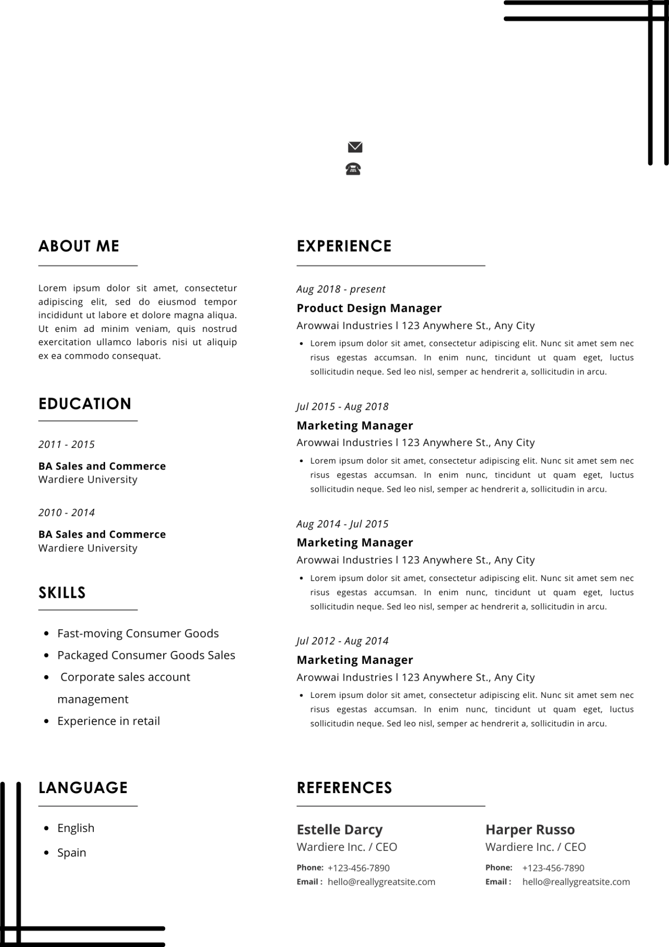 تصميم سيرة ذاتية احترافية تُبرزك