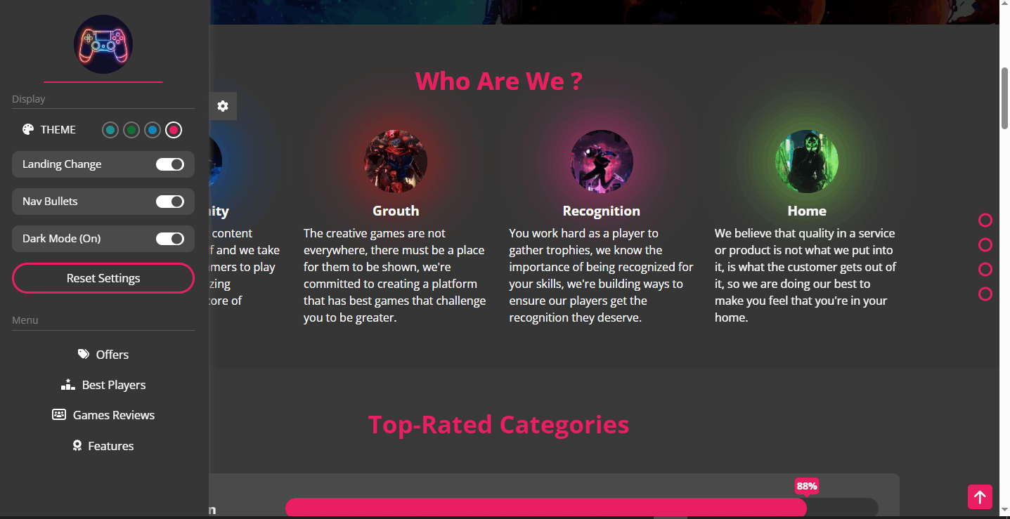 إنشاء صفحة هبوط باستخدام HTML, CSS, JavaScript