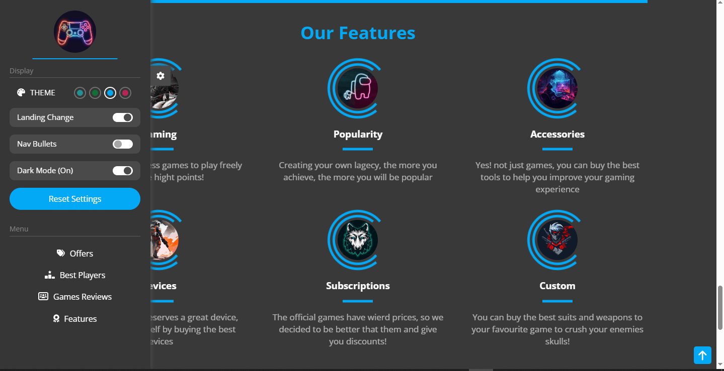 إنشاء صفحة هبوط باستخدام HTML, CSS, JavaScript