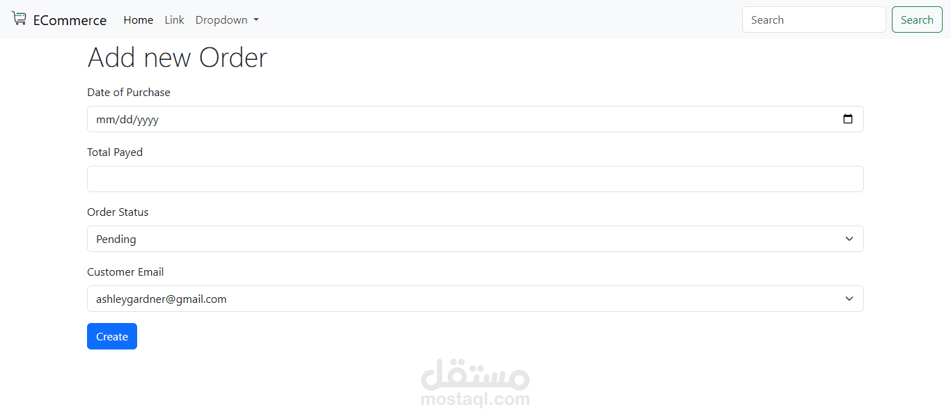 تطوير تطبيق ASP.NET MVC لتنفيذ CRUD على قاعدة بيانات SQL
