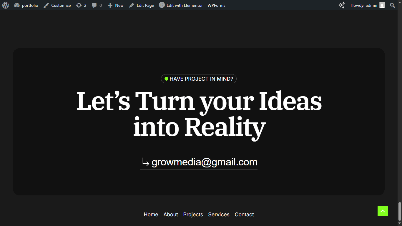 تصميم وبناء بورتفوليو ووردبريس احترافي لمقدم خدمات.