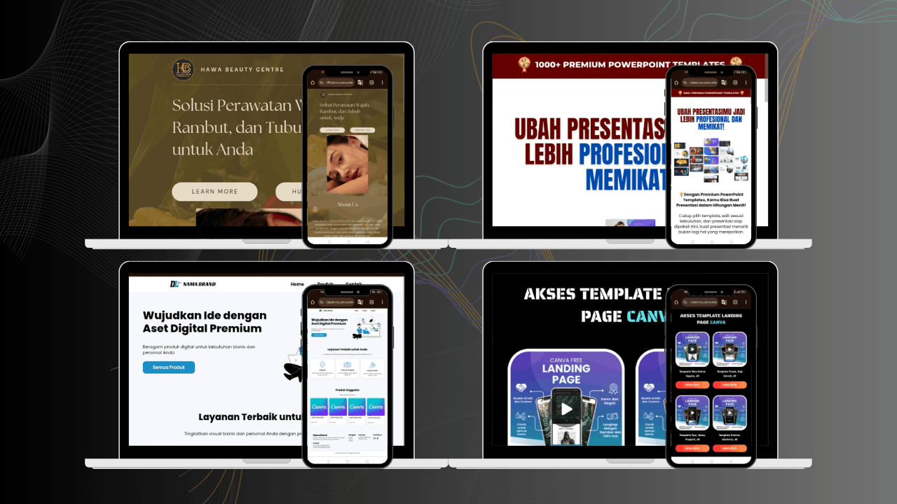 Jasa Desain Landing Page Format Canva (Gratis Domain Canva)