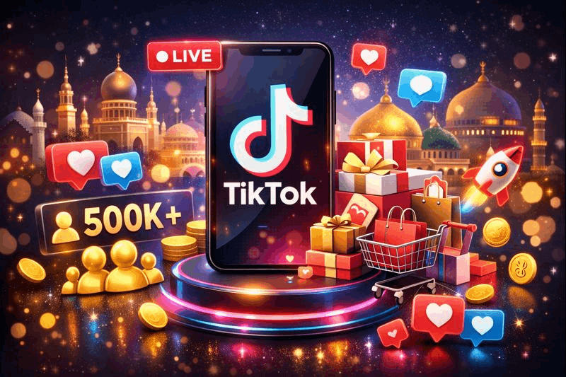 اقوم بعمل بث مباشر ترويجي لمتجرك أو منتجاتك على التيك توك