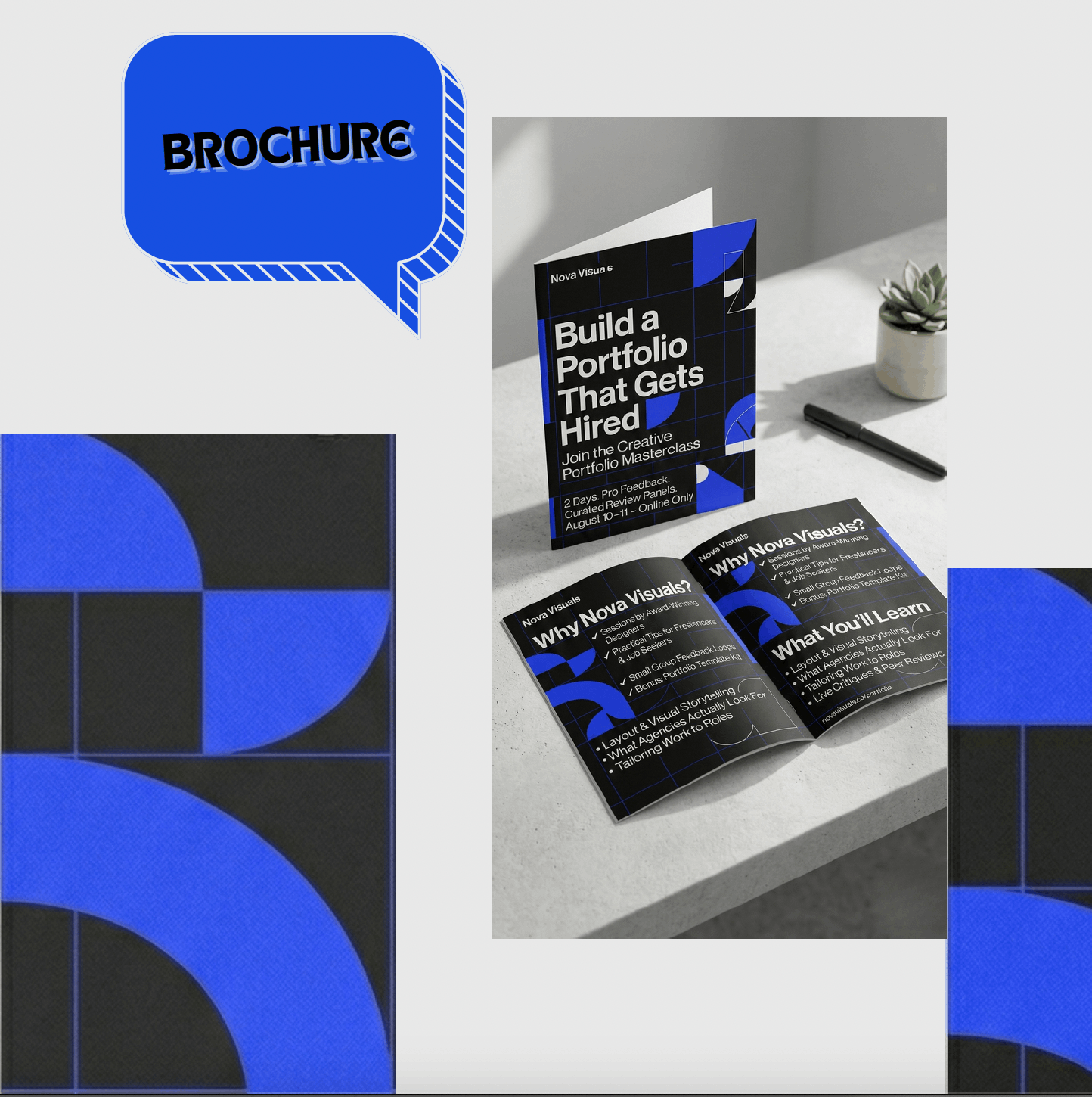 تصميم بورتفوليو إبداعي جاهز للتقديم مع عرض احترافي وموكابس