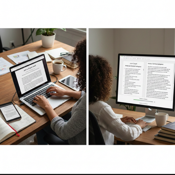 ترجمه-فوريه-ل-أي-لغه-وكتابه-مقال