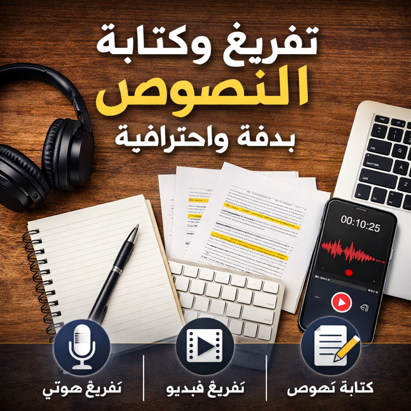 تفريغ-وكتابة-النصوص-بدقة-واحترافية