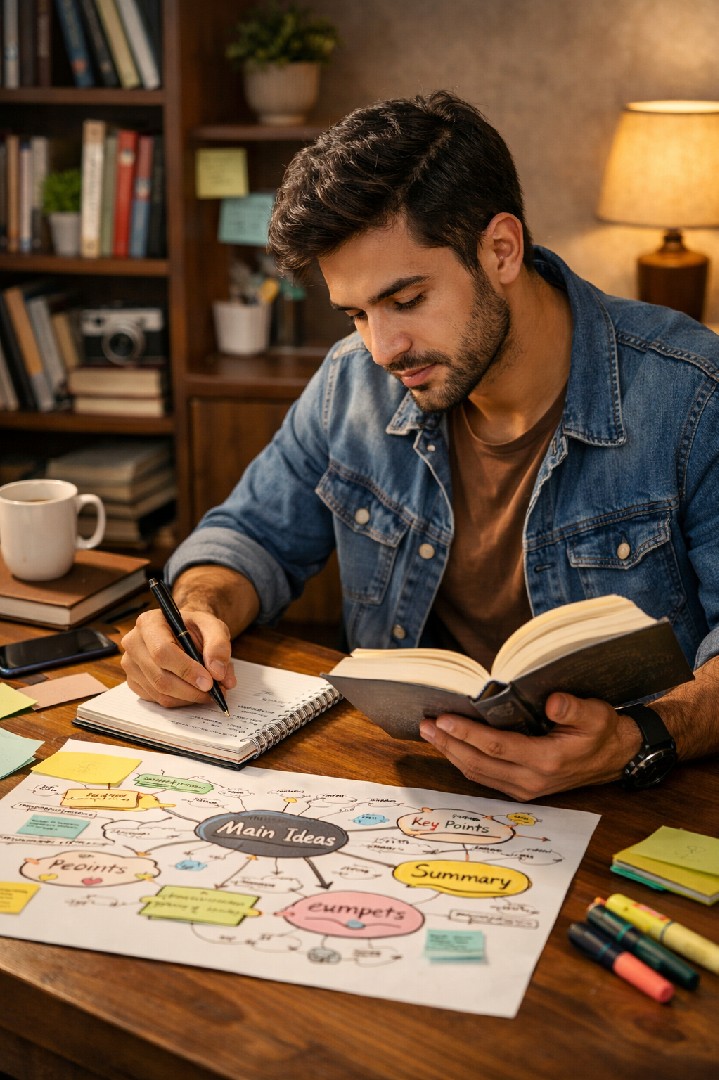 تلخيص-الكتب-مع-خرائط-ذهنية-مبتكرة-لتسهيل-الفهم-والحفظ