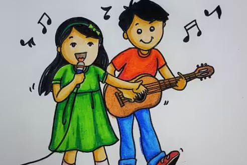 bernyanyi,menghibur,menari