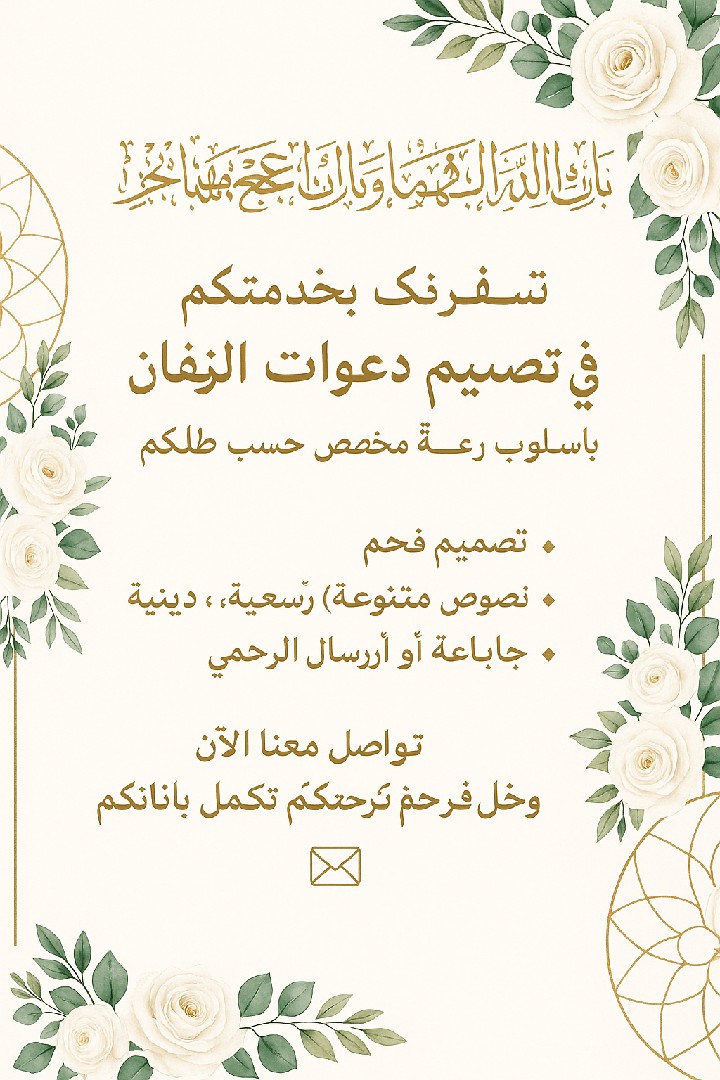 تصميم بوسترات زفاف  انيقه ومخصصه