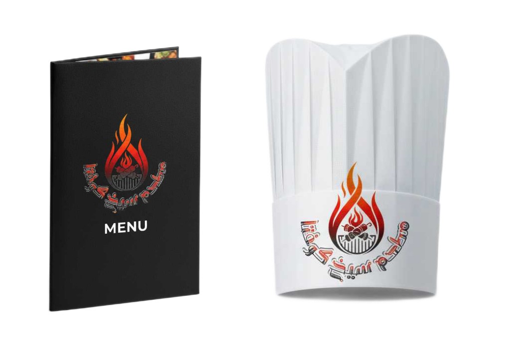 تصميم لوجو وتنفيذه كهوية بصرية لمطعم