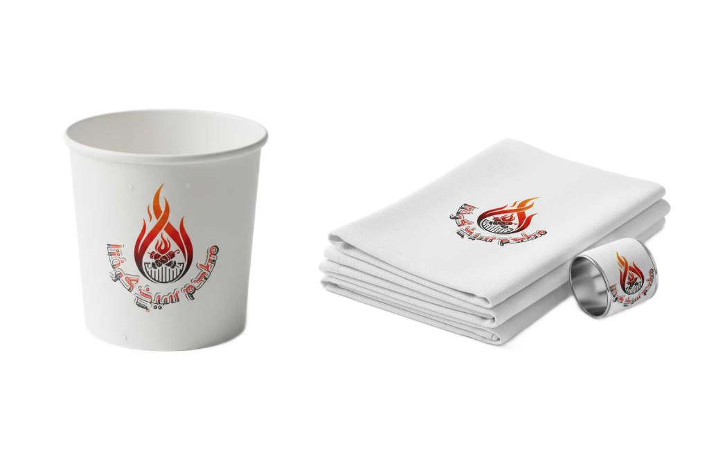 تصميم لوجو وتنفيذه كهوية بصرية لمطعم