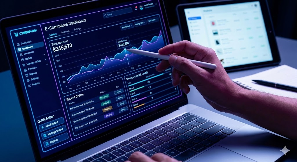 "نظام متجر إلكتروني كامل: إدارة سهلة، تجربة عملاء لا تُنسى"